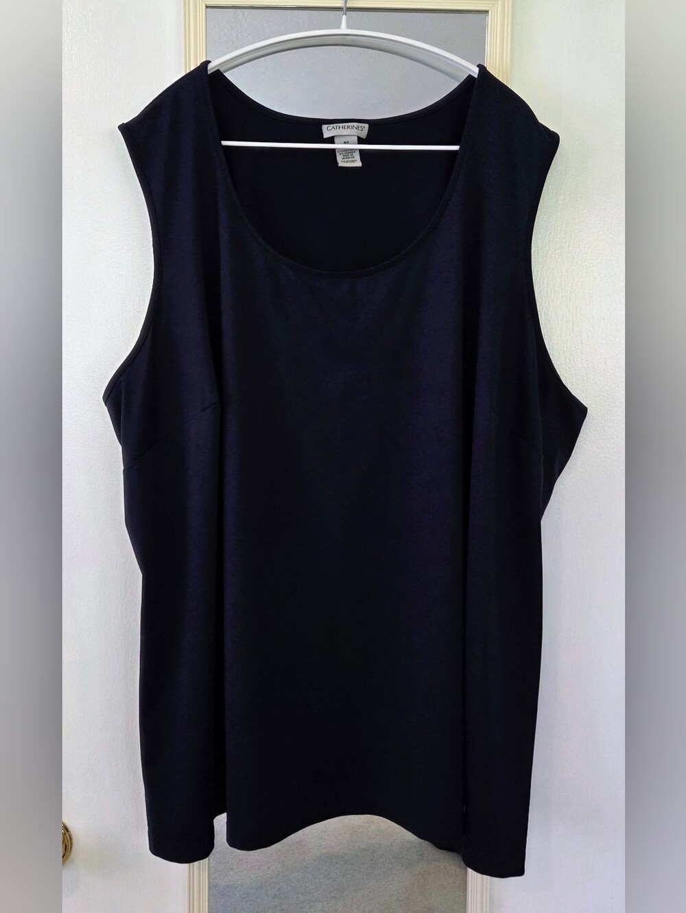 2-Pack: Catherines Scoop Neck Relaxed Tank Top - Navy And Black Women's Plus 5x